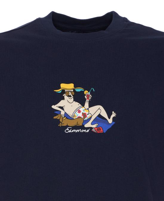 25SS 에드몬드 스튜디오 반팔 티셔츠 33590 NAVY Blue - EDMMOND STUDIOS