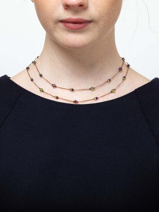  Sharing 목걸이/팬던트 공유 Laly 목걸이 크리소페이즈/핑크 투르말린 - OTHER BRANDS