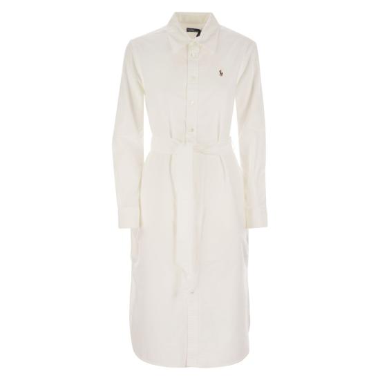 25SS 폴로 랄프로렌 미디 원피스 211928804 WHITE