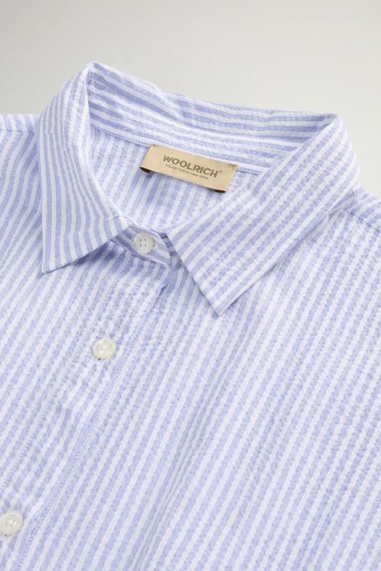 25SS 울리치 미디 원피스 CFWWDR0186FRUT4070 31010 Blue stripe - WOOLRICH