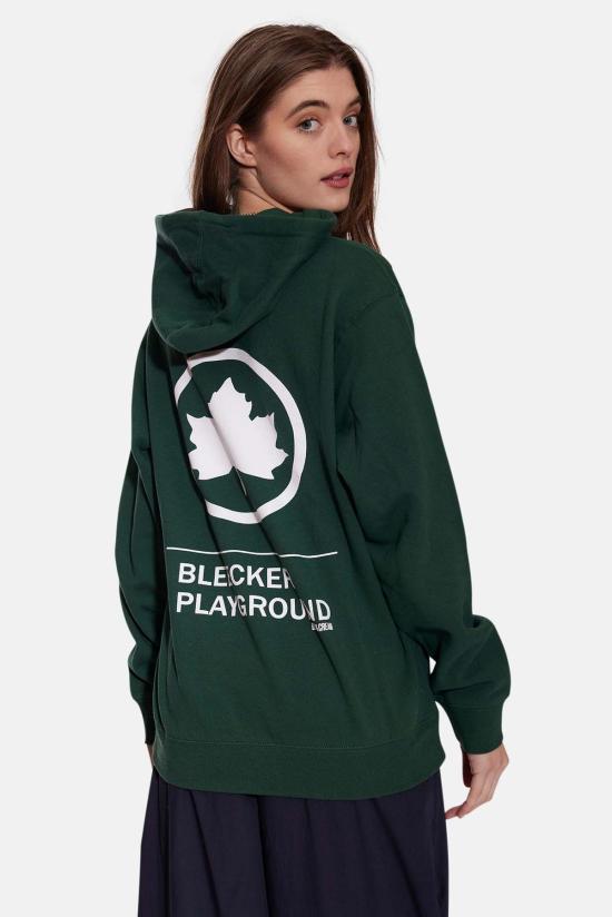  Blue&Cream 후드 티셔츠 블루&크림 리프 블리커 플레이그라운드 후드티 포레스트 그린 - BLUE&CREAM