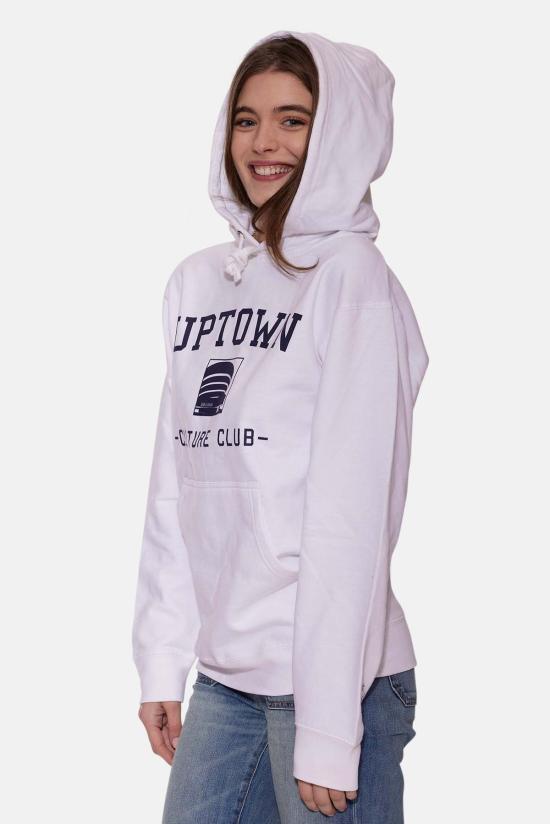  Blue&Cream 후드 티셔츠 블루&크림 컬처 클럽 후드 티셔츠 화이트 - BLUE&CREAM