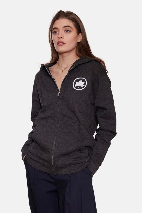  Blue&Cream 후드 티셔츠 블루&크림 블리커 플레이그라운드 지퍼 후드 숯색 - BLUE&CREAM