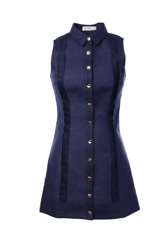  헤브론 숏 원피스 리바 드레스 인디고 - HEVRON