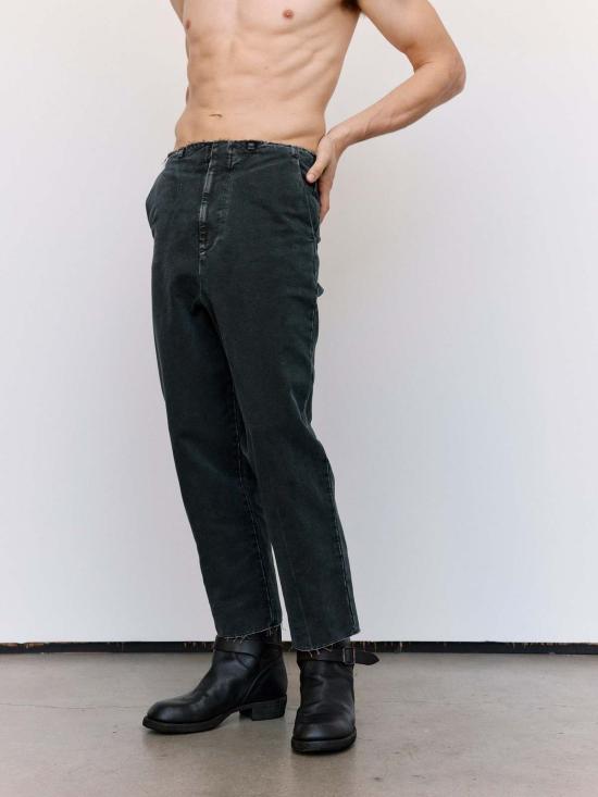  MM6 메종마르지엘라 스트레이트 팬츠 Mm6 메종 마르지엘라 코튼 캔버스 팬츠 워시드 블랙