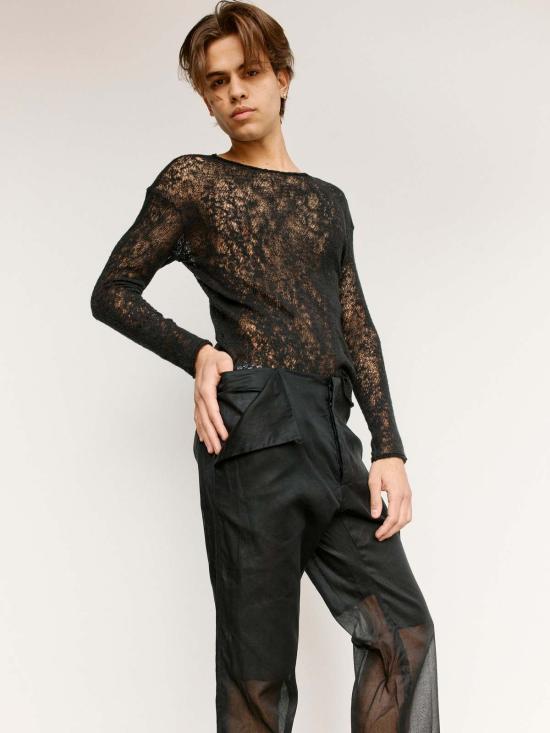  가브리엘라 콜 가먼츠 스트레이트 팬츠 Gabriela Coll Garments No.205 테일러드 팬츠 블랙 - GABRIELA COLL GARMENTS