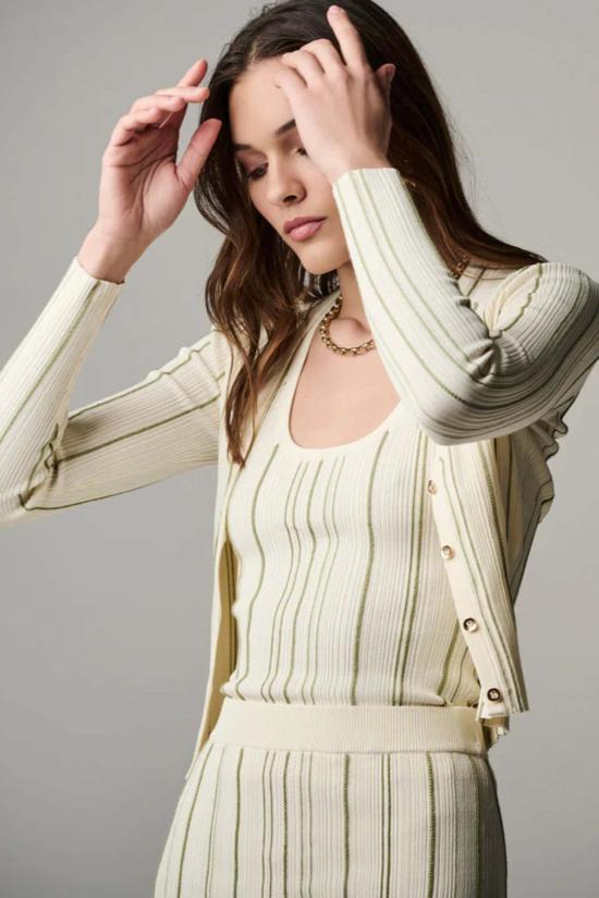  헤브론 가디건 펄 카디건 아이보리 세이지