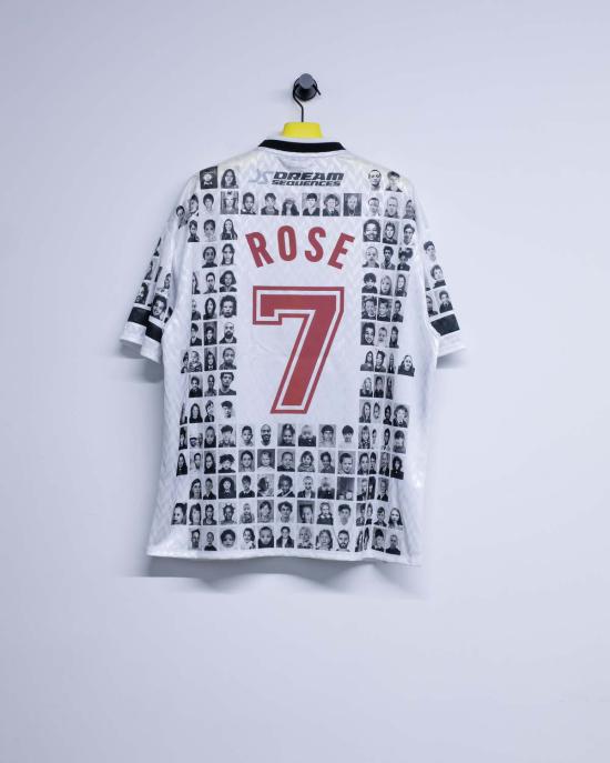  마틴로즈 반팔 티셔츠 마틴 로즈 페이스 프린트 축구 상의 블랙/화이트 - MARTINE ROSE