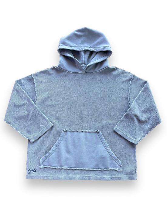  서티파이드 후드 티셔츠 CRFM241PRHD008GR BLUE GREY DOM