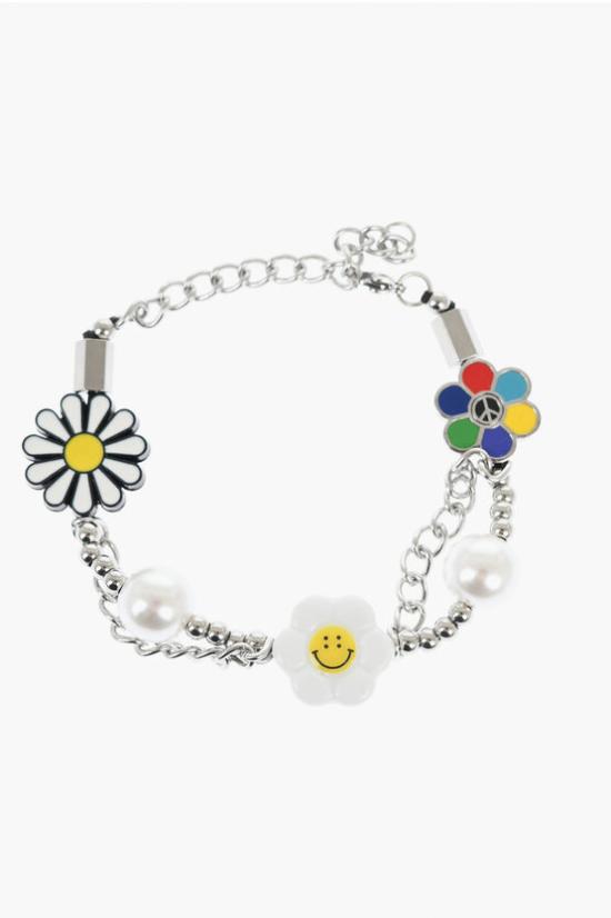  살루트 브레이슬릿 FLOWERANARCHYBRPVC WHITE Multicolor