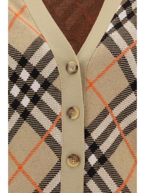 25SS 버버리 가디건 8093491 B9368 SAND IP CHECK - BURBERRY