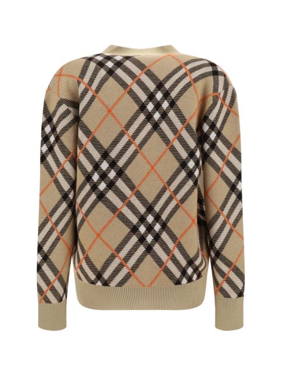 25SS 버버리 가디건 8093491 B9368 SAND IP CHECK - BURBERRY