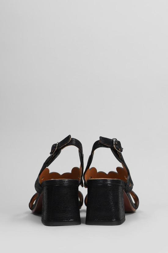 25SS 치에 미하라 샌들 414492 LEIDE Black - CHIE MIHARA