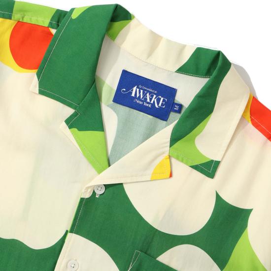  어웨이크 NY 반팔 셔츠 AWKM241PRSH001GN GREEN DOM - AWAKE NY