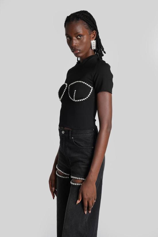 25FW 아레아 반팔 티셔츠 415785 0000T03184 Black - AREA