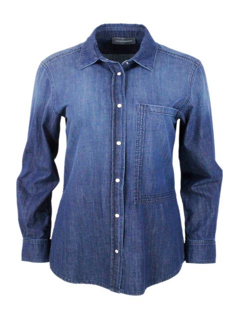 25SS 로레나안토니아찌 데님 셔츠 P2552CA06A0570 Navy