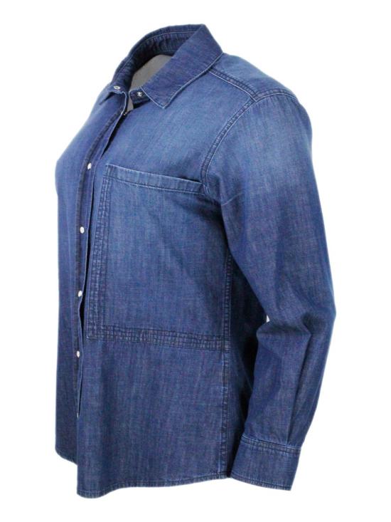 25SS 로레나안토니아찌 데님 셔츠 P2552CA06A0570 Navy - LORENA ANTONIAZZI