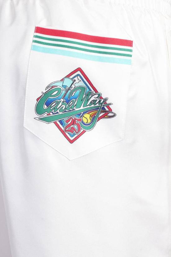 25SS 카사블랑카 숏팬츠 415652 MS25 TR 012 WHITE - CASABLANCA