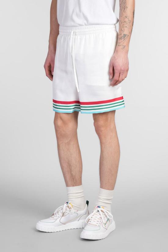 25SS 카사블랑카 숏팬츠 415652 MS25 TR 012 WHITE - CASABLANCA