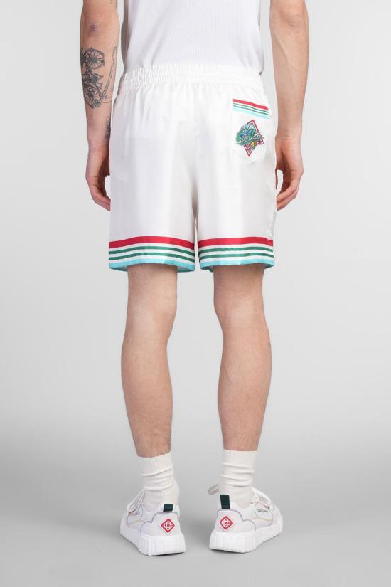 25SS 카사블랑카 숏팬츠 415652 MS25 TR 012 WHITE - CASABLANCA