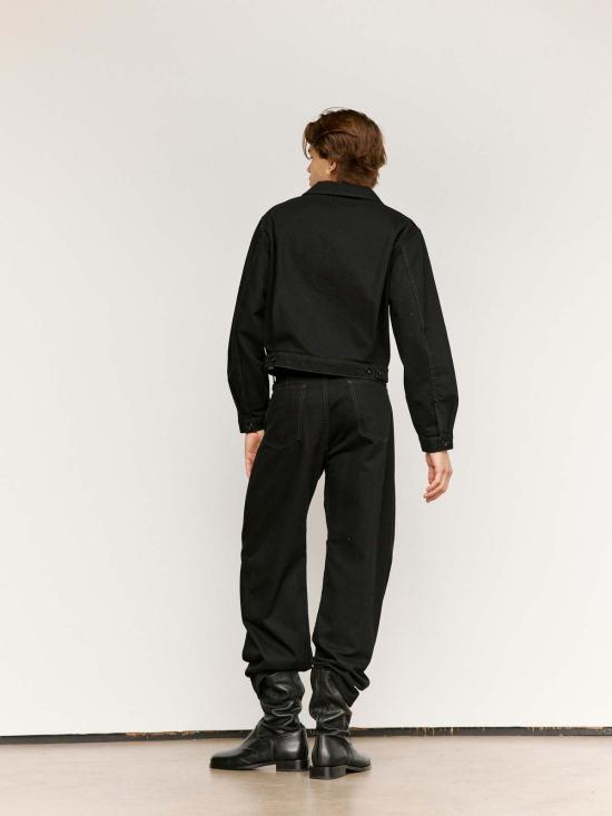  르메르 데님 자켓 헤비 데님 트러커 재킷 블랙 - LEMAIRE