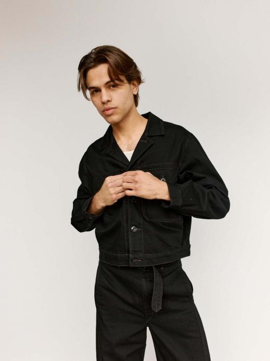  르메르 데님 자켓 헤비 데님 트러커 재킷 블랙 - LEMAIRE