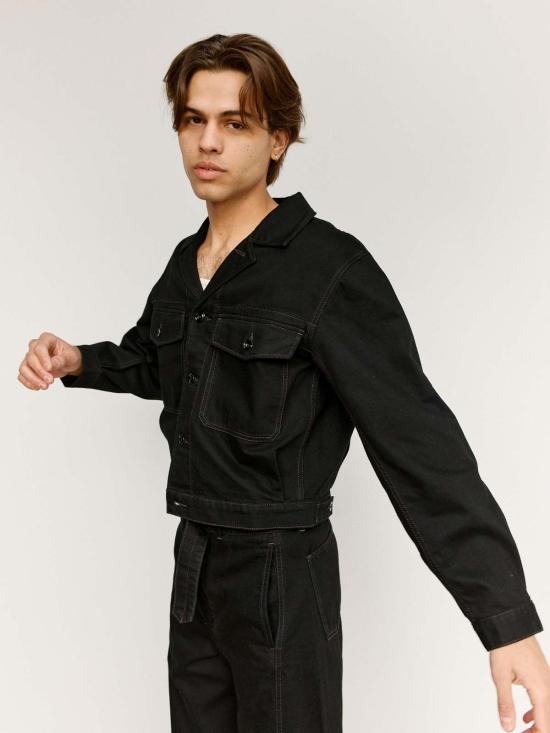 르메르 데님 자켓 헤비 데님 트러커 재킷 블랙 - LEMAIRE