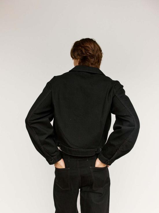  르메르 데님 자켓 헤비 데님 트러커 재킷 블랙 - LEMAIRE