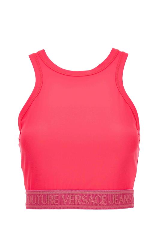  베르사체 민소매 티셔츠 76HAM227 J0128401 Fuchsia