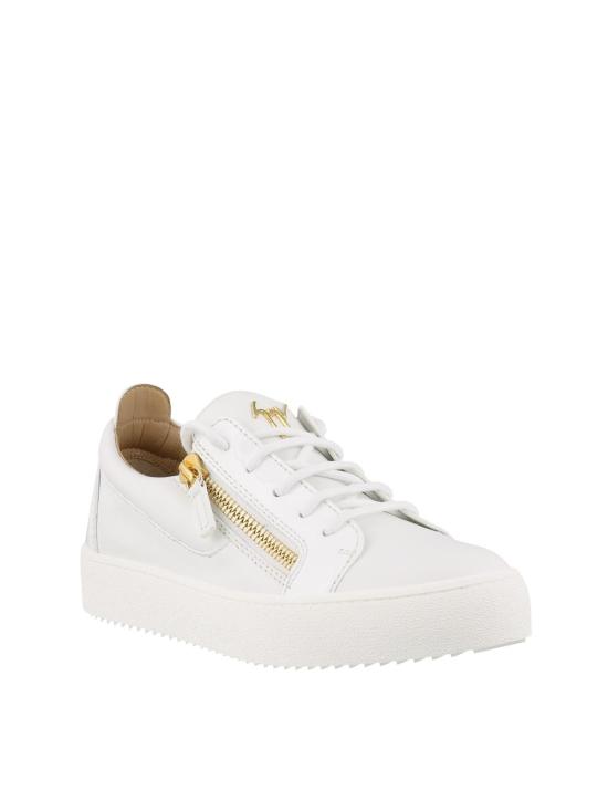 24FW 쥬세페자노티 지퍼 디테일 로우탑  스니커즈 RW00017007 White - GIUSEPPE ZANOTTI