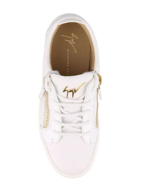 24FW 쥬세페자노티 지퍼 디테일 로우탑  스니커즈 RW00017007 White - GIUSEPPE ZANOTTI
