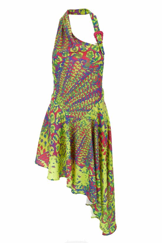  베르사체 미디 원피스 76HAO917 NS395609 Yellow