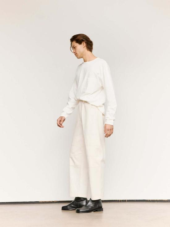  르메르 긴팔 티셔츠 박스형 롱슬리브 티셔츠 칠크