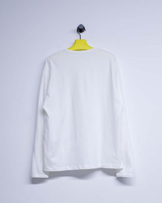  르메르 긴팔 티셔츠 박스형 롱슬리브 티셔츠 칠크 - LEMAIRE