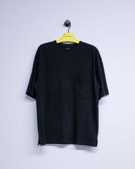  르메르 반팔 티셔츠 Lemaire Boxy  제트 블랙 - LEMAIRE