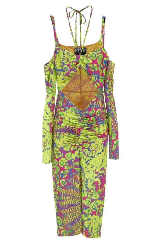  베르사체 미디 원피스 76HAO901 JS282609 Yellow