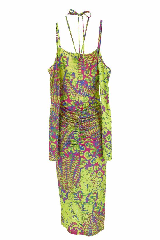  베르사체 미디 원피스 76HAO901 JS282609 Yellow - VERSACE