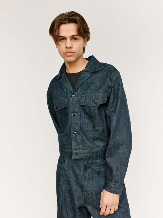  르메르 데님 자켓 헤비 인디고 데님 트러커 재킷 - LEMAIRE