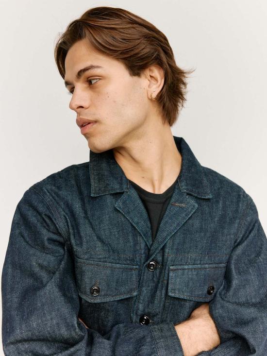  르메르 데님 자켓 헤비 인디고 데님 트러커 재킷 - LEMAIRE