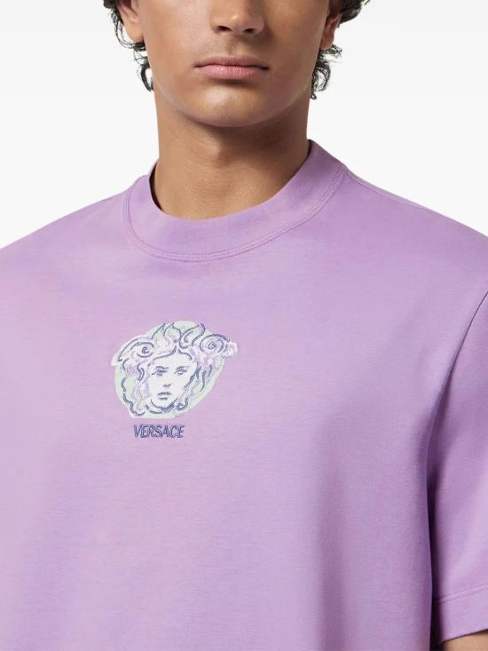  베르사체 반팔 티셔츠 10157381A14323 lilac - VERSACE
