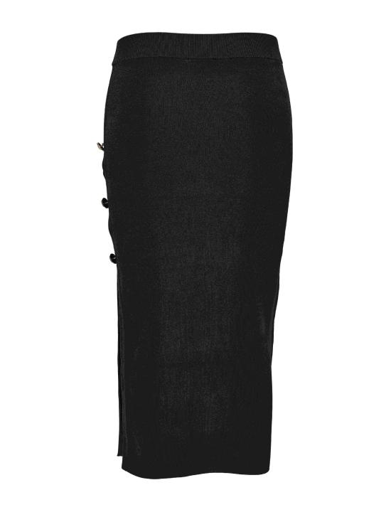 24FW 베르사체 미디 스커트 77HAEMB1 CM61H899 Black - VERSACE