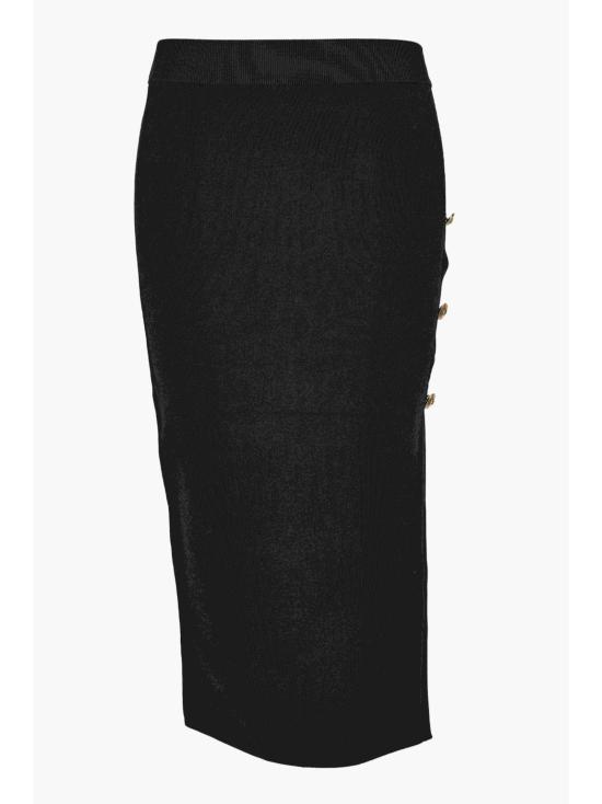 24FW 베르사체 미디 스커트 77HAEMB1 CM61H899 Black