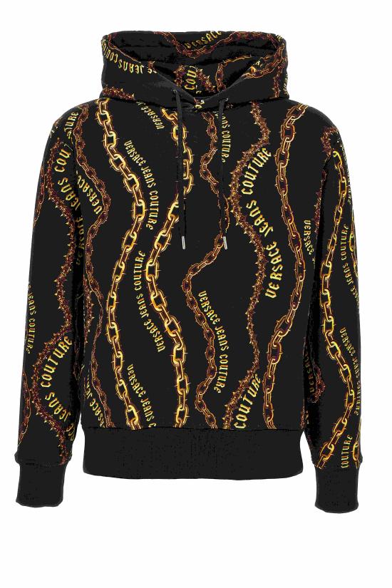 24FW 베르사체 긴팔 티셔츠 77GAI3H0 FS160G89 Black