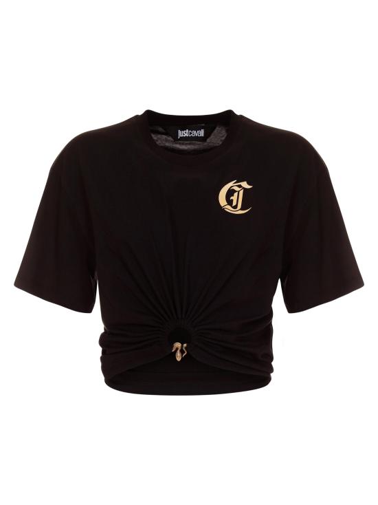  저스트까발리 반팔 티셔츠 77PAHT02 CJ500G89 Black