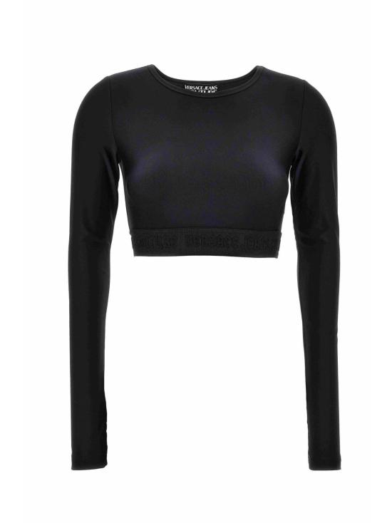 24FW 베르사체 긴팔 티셔츠 77HAH218 J0148899 Black
