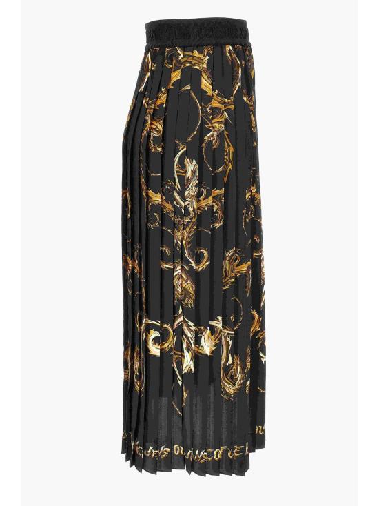 24FW 베르사체 롱 스커트 77HAE8P5 NS541G89 Black - VERSACE