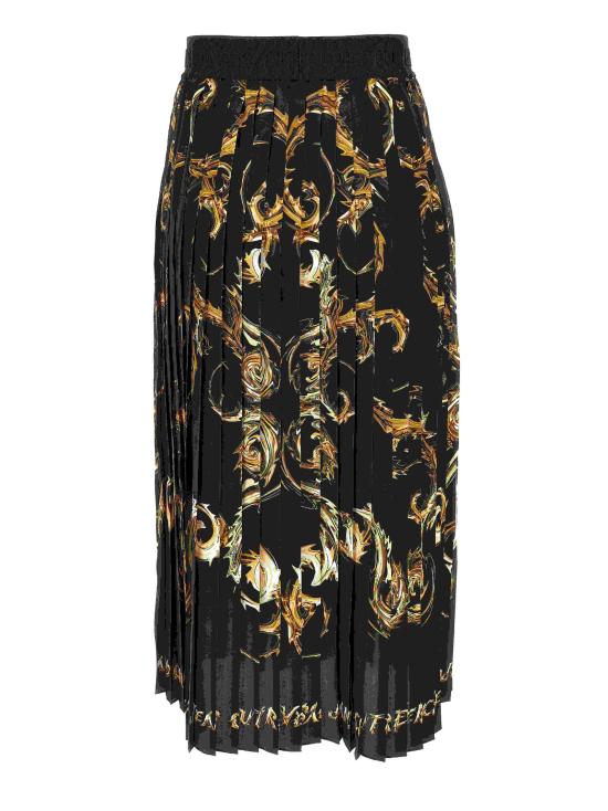 24FW 베르사체 롱 스커트 77HAE8P5 NS541G89 Black - VERSACE