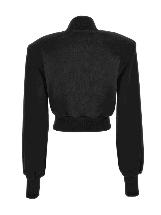 24FW 베르사체 보우 타이 디테일 모크넥 스웨트 셔츠  77HAI311 F0010899 Black - VERSACE