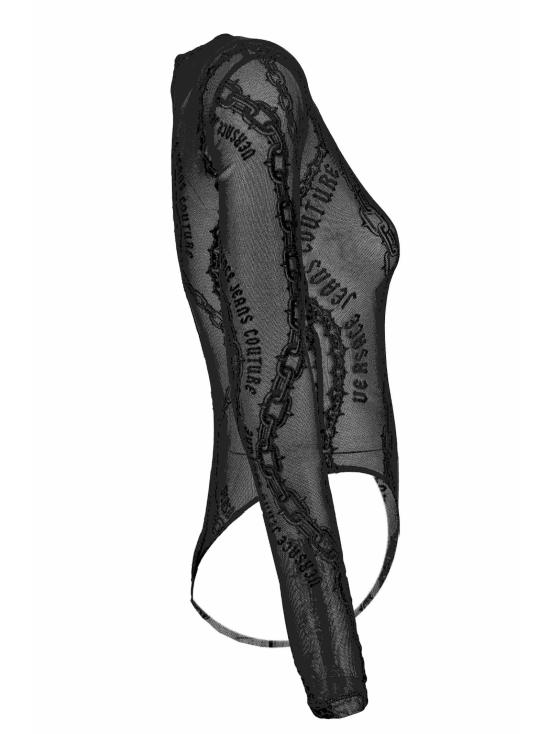 24FW 베르사체 바디수트 티셔츠 77HAM2A1 JS392899 Black - VERSACE