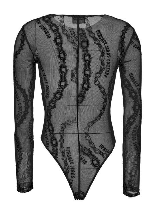 24FW 베르사체 바디수트 티셔츠 77HAM2A1 JS392899 Black - VERSACE